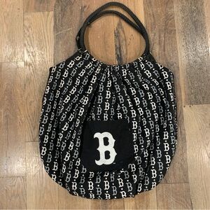 MLB Boston Red Sox Fabric Black White Tote Bag